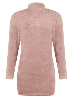 NEW Aritzia Sunday Best Pink Fuzzy Bodycon Dress Medium